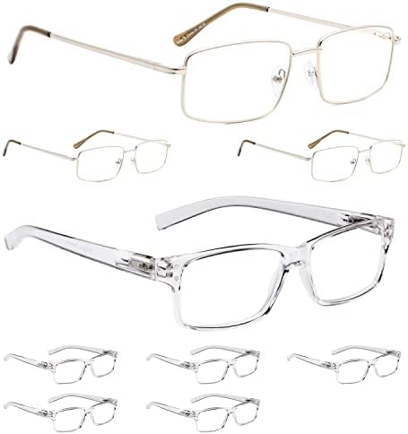 LUR 3 опаковки на метални очила за четене + 6 опаковки класически очила за четене (само за 9 двойки ридеров + 3,00)