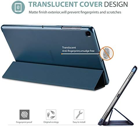 Калъф ProCase Galaxy Tab A7 10,4 2020 2022 (SM-T500/T503/T505/T507/T509) с предпазно фолио от закалено стъкло, тънка стойка, здрав корпус, защитен smart-калъф за Galaxy Tab A7 10,4 инча - Тъмно син