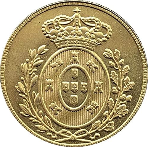 Монета на Повикване Португалия 1827 Копие монети 26 мм 5 мм Колекция от копия на Подаръци Колекция от Монети