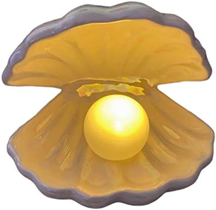 BESPORTBLE Shell Pearl Light LED Керамични Перли в подобна на иглу, черупка Light Перлена Мида Лампа Настолна Украса за Дома