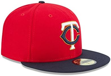 Бейзболна шапка New Era MLB Minnesota Twins Alt 2 AC в полето 59 фута хипита, Размер на 7 1/8, червена