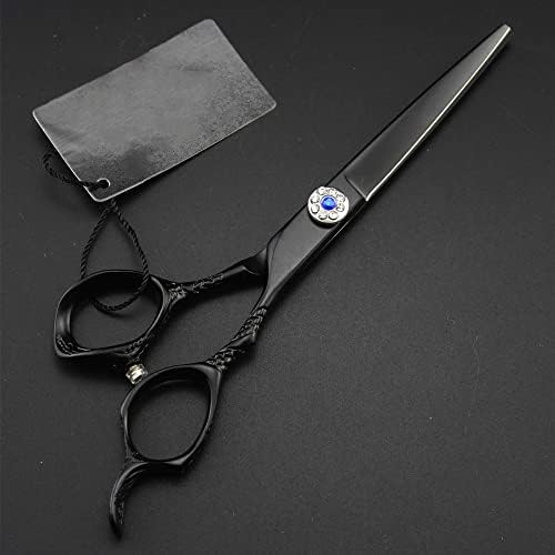 Ножица за подстригване на коса, 6-инчов професионален Японски ножици 440c Black scissor Gem ножица за подстригване на коса филировочные фризьорски инструменти, режещи ножици фризьорски ножици (Цвят: комплект с чанта)