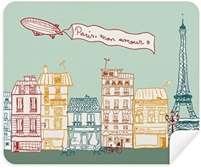 Парижки Дирижабъл Франция Етикетиране на Линия за Рисуване Плат За Почистване на Екрана за Пречистване на 2 елемента Замшевой Тъкан
