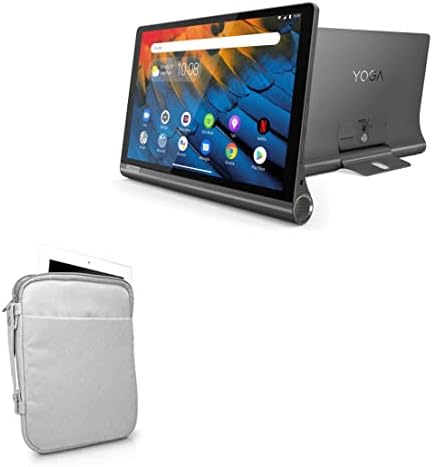 Калъф BoxWave за Lenovo Yoga Smart Tab Wi-Fi (Case by BoxWave) - Стеганая чанта за носене, чанта от мека изкуствена кожа с ромбовидным модел за Lenovo Yoga Smart Tab Wi-Fi - Студен Сив