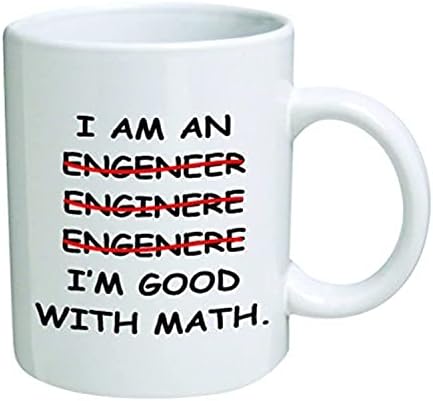 Кафеена чаша Аз съм инженер, разбирам по математика - 11 Грама Чаша - Добър Мотивирующий И Вдъхновяващи подарък за офис от Go Banners