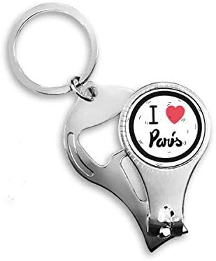 Аз Обичам Парижките Думи Модел Ножица за Нокти Халка Ключодържател Отварачка за Бутилки Машина за Рязане