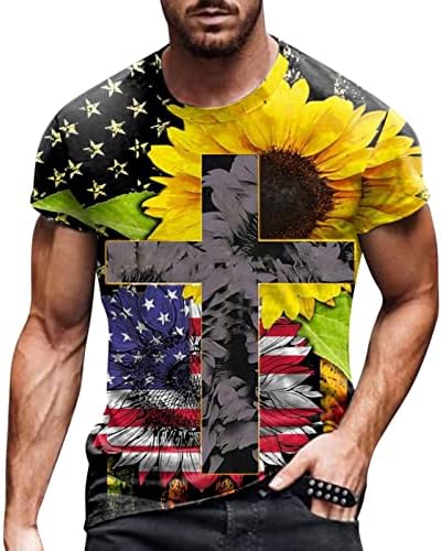 Летни Рокли-Ризи за мъже, Пролетно-Лятно Честване на Деня на Независимостта, Ежедневни Реколта Тениска От Памук и Ликра