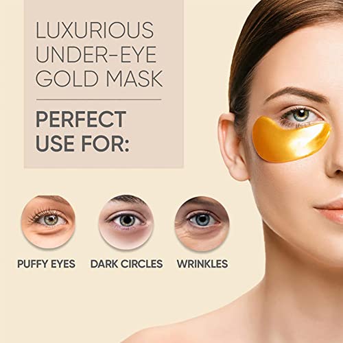 Маска за очи с 24 Карата злато (20 двойки), за лечение на отоци под очите и тъмните кръгове, подобрява състоянието на кожата около очите, за премахване на торбички под очите, бръчки, стягане и укрепване на