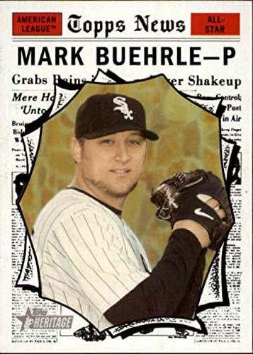 2010 Бейзболна картичка Topps Heritage 497 Марка Бюрле Чикаго Уайт Сокс AS (SP - Кратък разпечатки) MLB NM-MT
