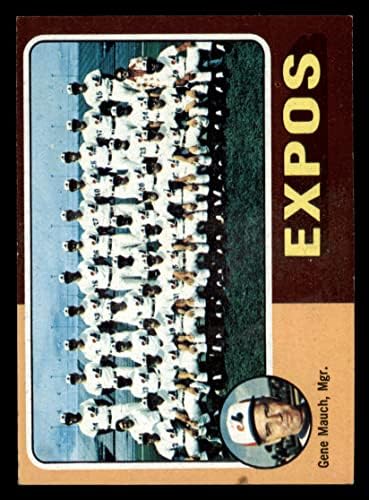 1975 Topps 101 Изложения списък на екипа Gene Mauch Montreal Изложения (Бейзболна картичка) VG/EX Изложения
