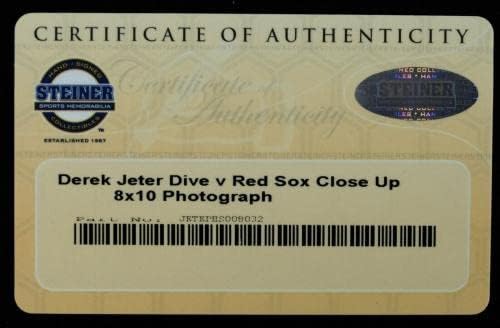 Дерек Джитър Подписа снимка The Dive 8x10 с Steiner COA - Снимки на MLB с автограф
