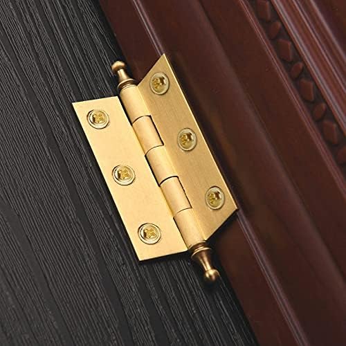 XDCHLK 5 Бр Мат Месинг Декоративни Панти за вратите на гардероба Злато (Размер: 75 мм)