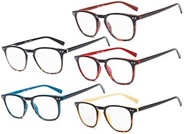 Очила за четене Eyekepper, 5 опаковки, цветни реколта ридеры за мъже и жени + 1,75