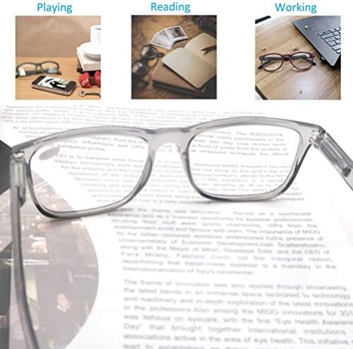 Очила за четене OLOMEE 1,5 Размер Оверсайз, Големи Квадратни Мъжки Ридеры, 4 опаковки, Удобни и Леки Очила С Гъвкава тръба на шарнирна Връзка Пружинным