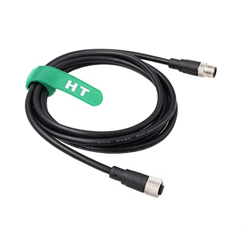 Екраниран сигнален кабел на Сензора с HangTon M12 Кодекс 5-пинов конектор към 5-контакт с контакт, за индустриално управление на Мрежово устройство за автоматизация на CANopen DeviceNet IO Линк Profibus 1M