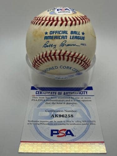 Ерик Фокс Оукланд Атлетикс подписа Автограф Официален представител на OMLB Baseball PSA ДНК Бейзболни топки с автографи