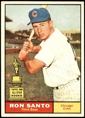 1961 Topps 35 Рон Санто Чикаго Къбс (Бейзболна картичка), БИВШ+ Къбс