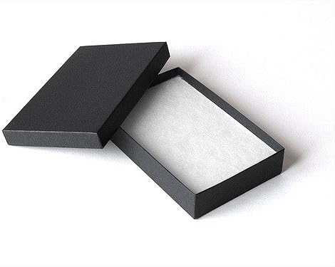 Опаковка от 25 парчета Памучен Матова Черна хартия, Картон Подарък и Дребно Кутии За Бижута с размери 3 X 2 X 1 инч #32 от R J Displays
