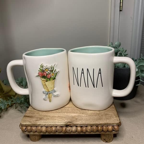 Двустранен керамична чаша за кафе и чай Rae Dunn NANA Grandma