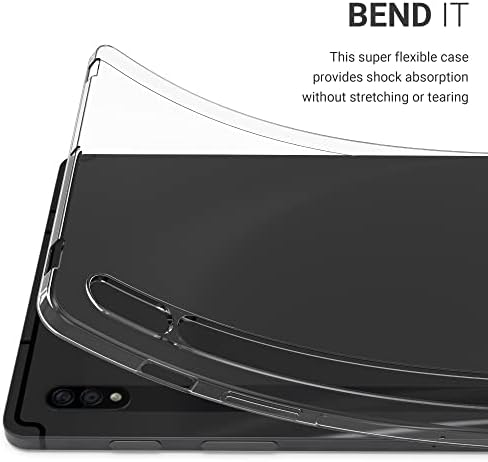 Калъф kwmobile е Съвместим с калъф Samsung Galaxy Tab S8 - Мека Задна Защитна капачка от TPU за таблет - Прозрачен