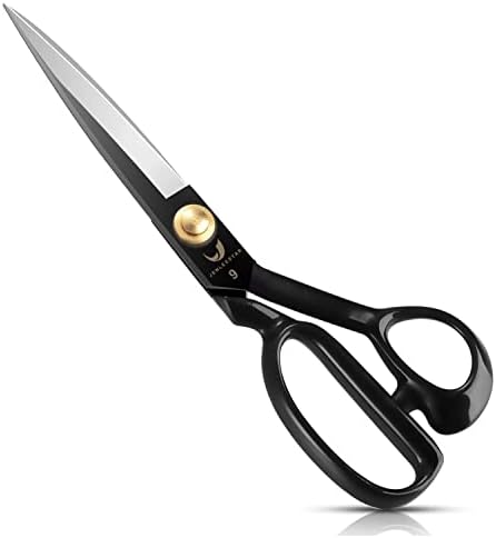 Шевни Ножици, 9-Инчов Ножици За Шивашки от плат Черен цвят (Черен дясно-9 инча)