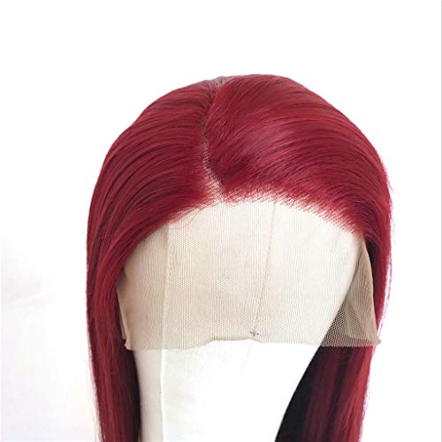 Червеният Цвят 13x6 Синтетични Косми На Дантели Човешки Косъм Изкуствени Перуки за Жени Бразилски Вирджински Естествени коси, Изкуствени Перуки С Косата на Бебето П