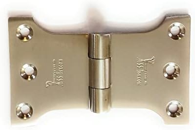 Ssiskcon 2,5 инча x 4 инча Врата на Панта за кабинет Парламент Сатинировка 32D Самонарезни за пробиване от Неръждаема стомана (опаковка от 1)