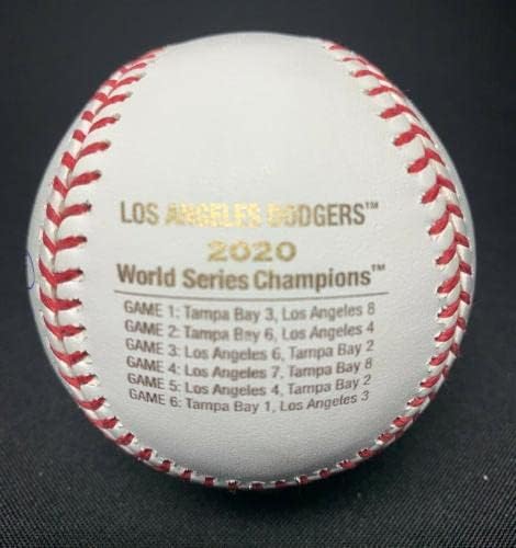 Дейв Робъртс подписа PSA 9A15331 за бейзбол Световните серии MLB 2020 с надпис - Бейзболни топки с автографи