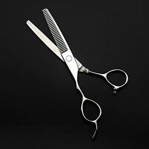 Ножица за подстригване на коса, 5,5/ 6 инча Япония 440c Лявата ръка сребърни ножици за подстригване на коса фризьорски ножици за грим Набор от фризьорски ножици (Цвят: к?