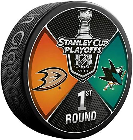 Плейофите за Купа Стенли 2018 1-ия кръг на Дъкс против Шаркс Официалната игра в НХЛ Миене - Хокей карта
