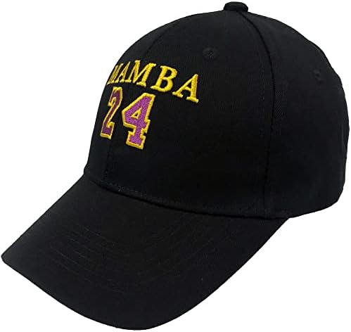 Бродирани Шапки Мамба 24 KO-BE hat Новост Бейзболна Шапка Регулируема Мъжки Дамски Спортна шапка Черен