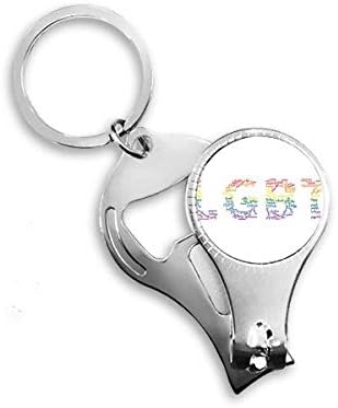 ЛГБТ Дъга Wordcloud Арт Деко Подарък Мода Ножица За Нокти Халка Ключодържател Отварачка За Бутилки Машина За Рязане