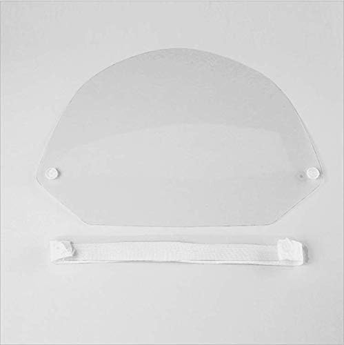 Козирка QT S Full Face Shield (5 опаковки), за многократна употреба защитен щит за лице, Прозрачна козирка с еластична лента за жени и мъже, защитава здравето на вас и вашето семейство от пръски