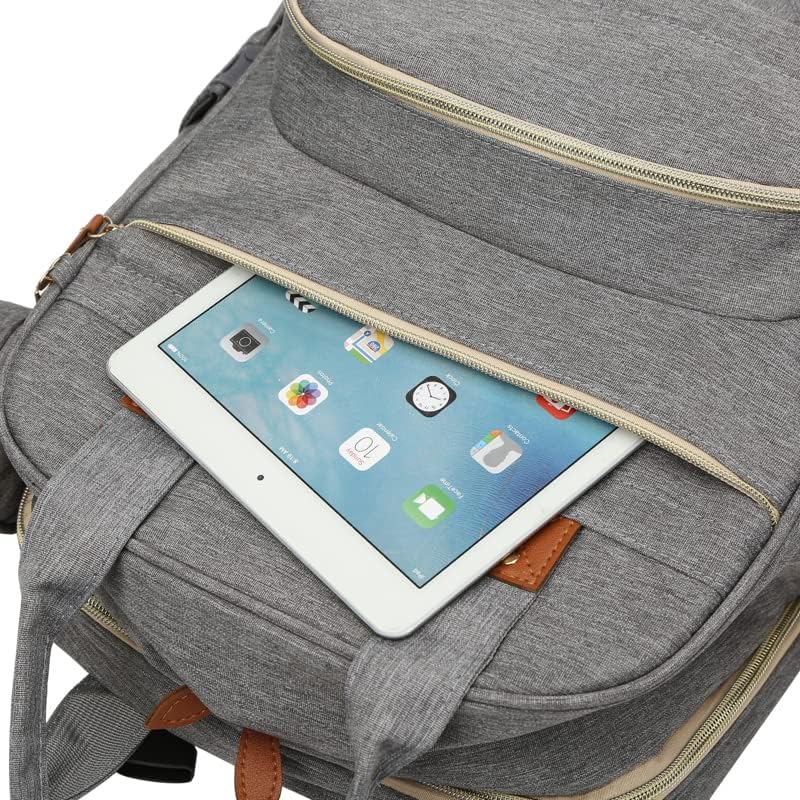Чанта за памперси на Kiril Baby - Чанта за памперси с устройство за преобличане-Многофункционална Детска Пътна чанта-Раница-Детски чанти голям капацитет за мама и татко-Водоустойчив Преносима детска чанта