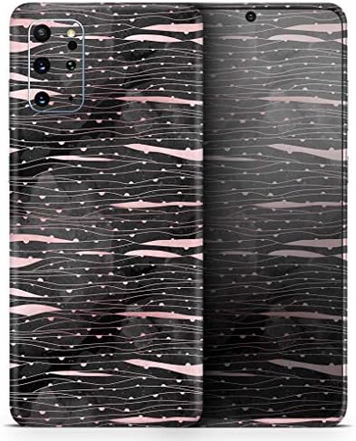 Дизайн Skinz Karamfila в ивица от мрамор и розово злато v9, Защитно Vinyl стикер, Амбалажна хартия, калъф, Съвместим с Samsung Galaxy S20 (покритие на екрана и задната стъклена обвивка)