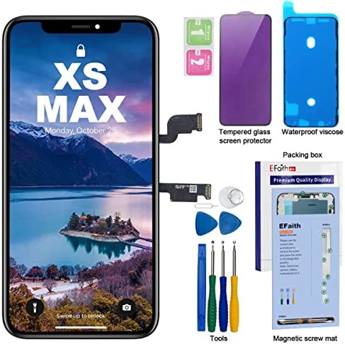 EFAITHFIX за iPhone Xs MAX LCD дисплей 6,5 Инча + iPhone 11 Pro MAX LCD екран с 6,5 Инча на екрана Замяна при Събирането На Дисплея 3D Сензорен Дигитайзер с Набор от Инструменти за Ремонт, Закалено Стъкло Водоустойчив