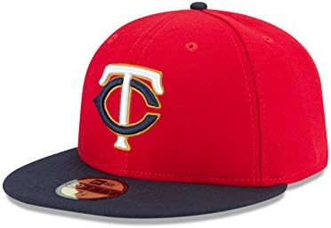 Бейзболна шапка New Era MLB Minnesota Twins Alt 2 AC в полето 59Fifty хипита, Размер 7 1/4, червена