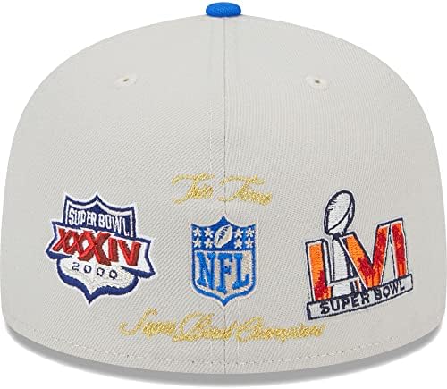 Мъжка шапка Каки Новата Ера/Кръпка шампионската Royal Los Angeles Овни Super Bowl с нашивкой 59FIFTY хипита