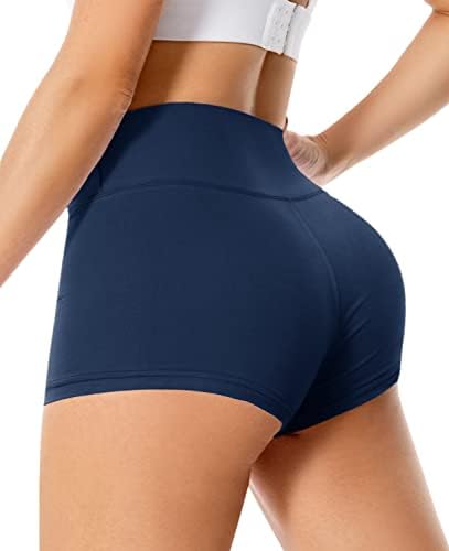 3 къси Панталони за жени -Байкерские къси Панталони от Мека Ликра с Висока Талия, Дамски Шорти За Танцово Волейбол с Попой