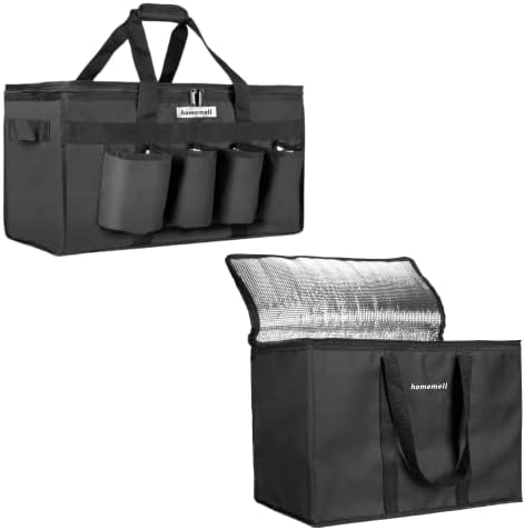 Голяма Изолирано чанта Homemell с държач за напитки и Изолирана чанта за многократна употреба продукти