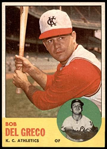 1963 Topps # 282 Боби Дел Греко Канзас Сити Атлетикс (Бейзболна картичка) NM + Лека атлетика