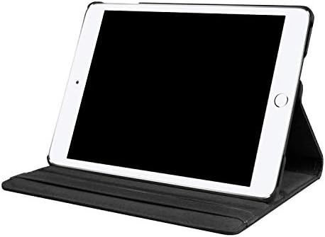 PT калъф за iPad 10.2 инча за новия iPad 8-то поколение (2020)/7-мо поколение (2019). Въртящи се на 360 градуса умен калъф-поставка от изкуствена кожа за Ipad 10,2, черен