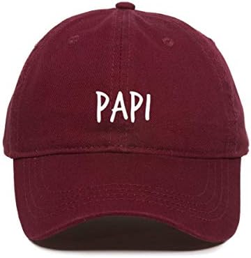 Бейзболна шапка на Papi Татко, на Бродирани папина Шапка, Неструктурирани Шест Панели, Регулируема каишка (различни цветове)