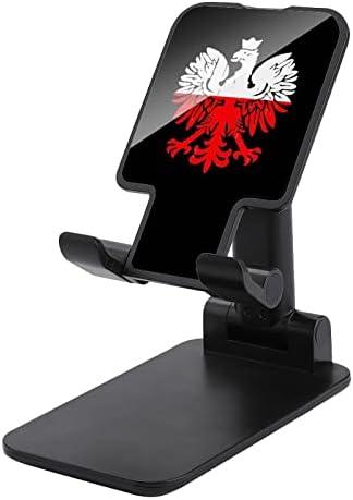 Флаг на Полша Полски Орел Регулируема Поставка за Мобилен Телефон Сгъваеми Преносими стойка за Таблети за Офис Пътуване Селска Къща Черно Стил