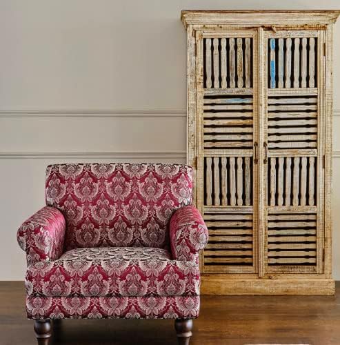 Decora Furnitures Луксозен Дизайнерски Мебели плат от Жаккардового дамаск Премиум-клас за тапицерия на мебели, обработка на прозорци, ръчно изработени - Ширина 54 инча - Fabric by The Yard (Злато)