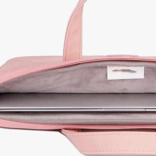 JIESEING Сладка женствена чанта за лаптоп от изкуствена кожа, чанта за носене на лаптоп, куфарче, чанта за мишки (Цвят: A, размер: 12-13,3 инча)