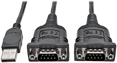 Трип Lite 6 фута и 2-Портов кабел-адаптер с последователни USB връзка към DB9/ RS 232 FTDI, планина COM M/M 6' (U209-006-2)
