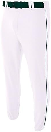 Спортни дрехи формат А4 за младежи и възрастни с Еластична дъното в професионален стил, Бейзбол/софтбольные панталони Сиво-бели със страничния кант)