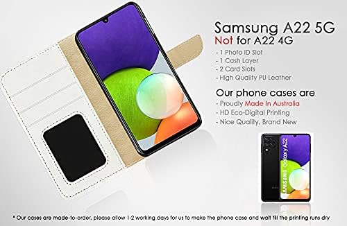 само за Samsung A22 5G, Само за Samsung Galaxy A22 5G, една Чанта-портфейл с панти капак за телефон, A24490 Елвис Пресли 24490