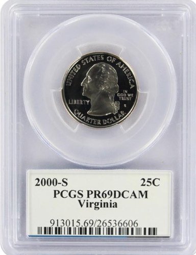2000 Плакированный тримесечие на щата Вирджиния PR-69 PCGS